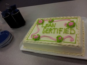 Lean series for manufacturers celebration cake.